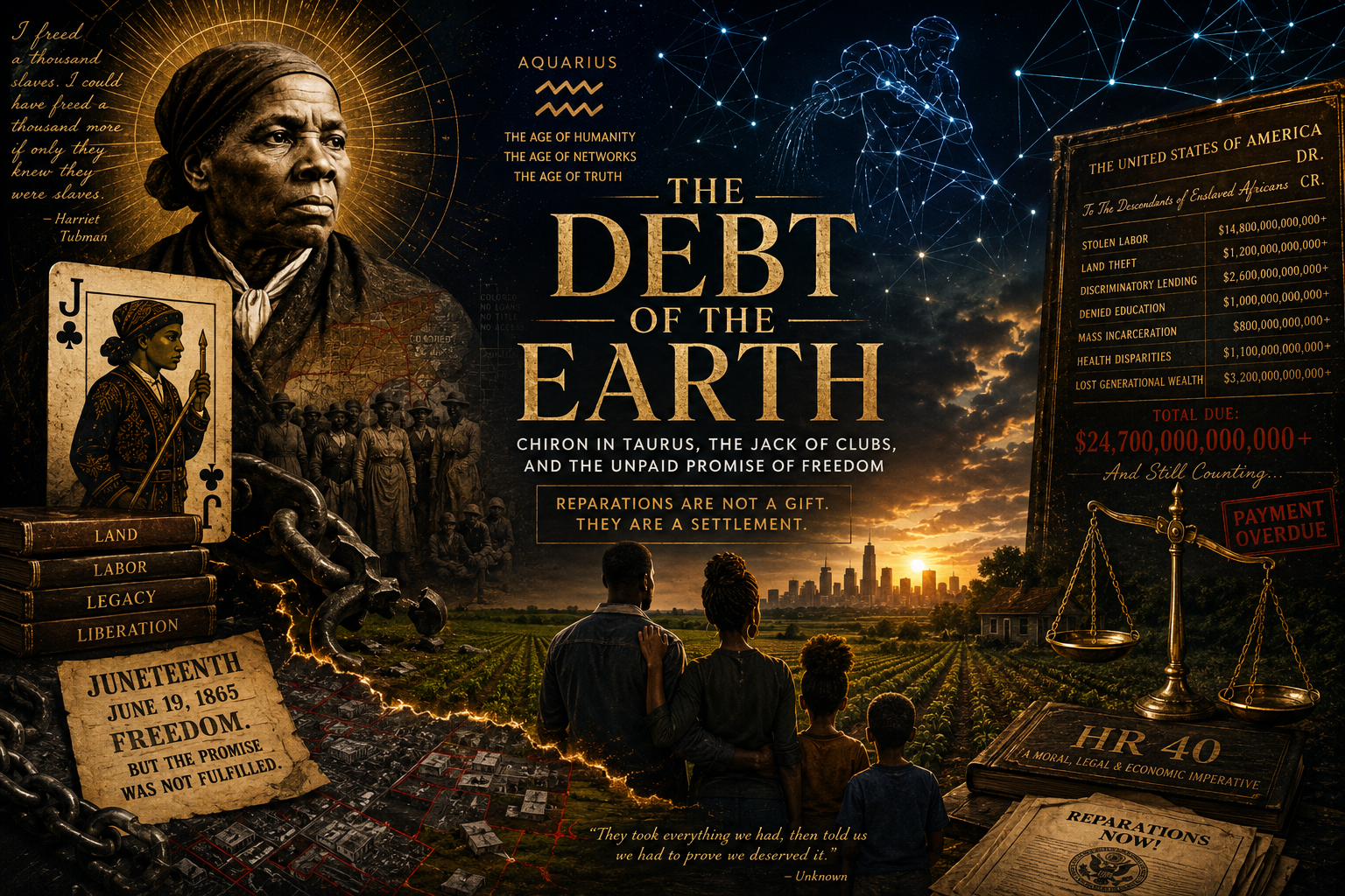 The Debt of the Earth: Chiron in Taurus, the Jack of Clubs, and the Unpaid Promise of Freedom